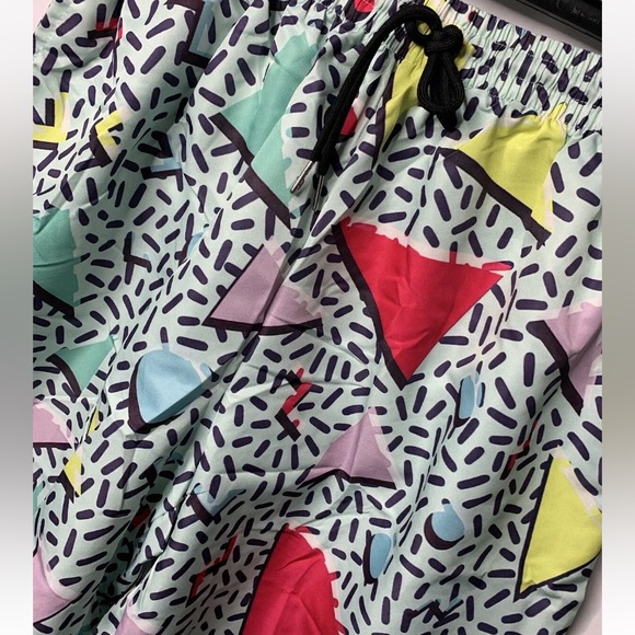 SOLD ❌Mens 80s 90s Swim Shorts
Retro Fun Novelty Party Shorts Swim Trunk XL - Picture 2 of 5